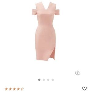 Yigal azrouel blush cold shoulder slit dress size 4